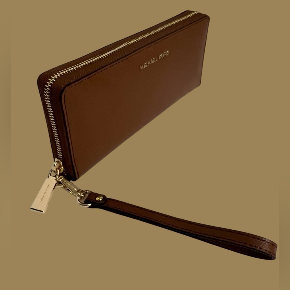 New MICHAEL KORS JET SET TRAVEL CONTINENTAL LEATHER LUGGAGE  Wallet